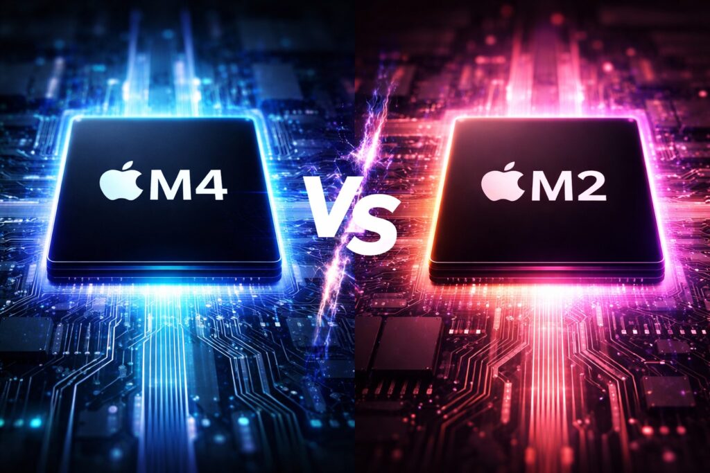 M4とM2チップの処理性能や将来性の違い