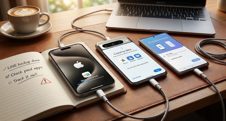 iPhoneからの乗り換えやデータ移行の注意点