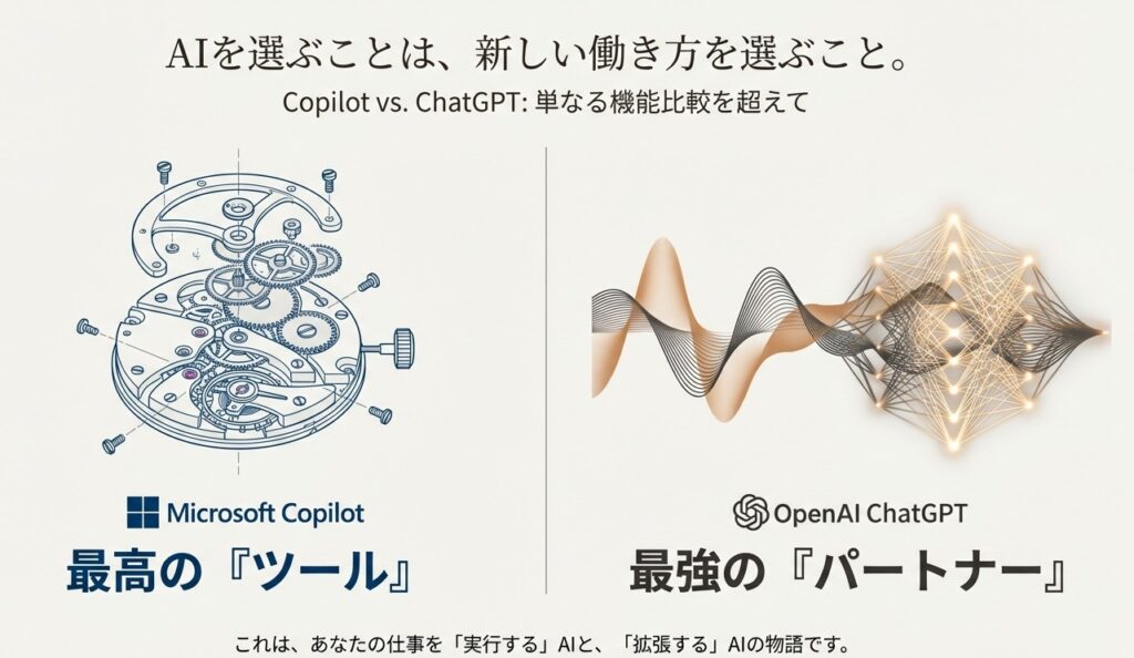 仕事内容でCopilot ChatGPT どっちがいいか判断する