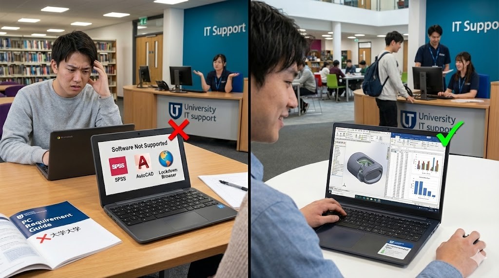 大学の推奨スペックや指定ソフトの注意点