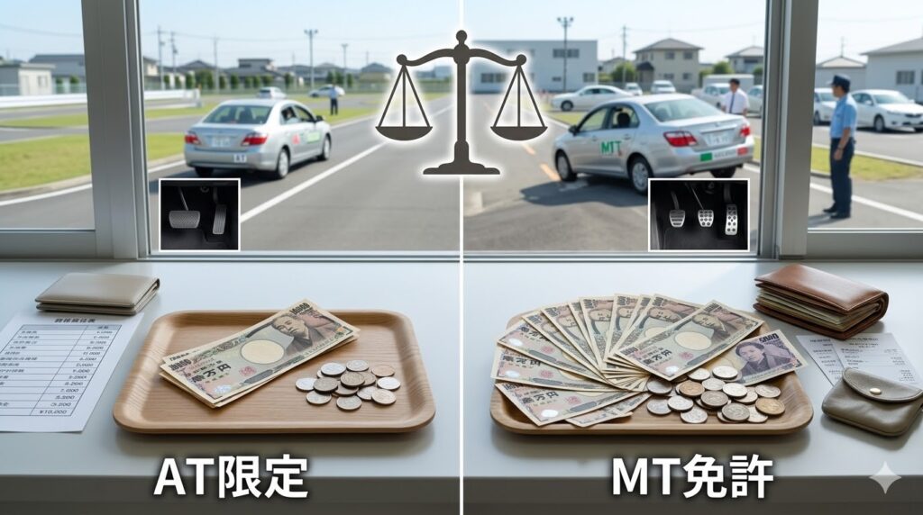 AT限定とMT免許の費用差