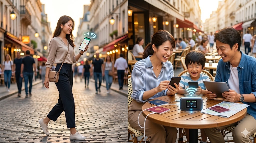 eSIMとポケットWiFiを比較