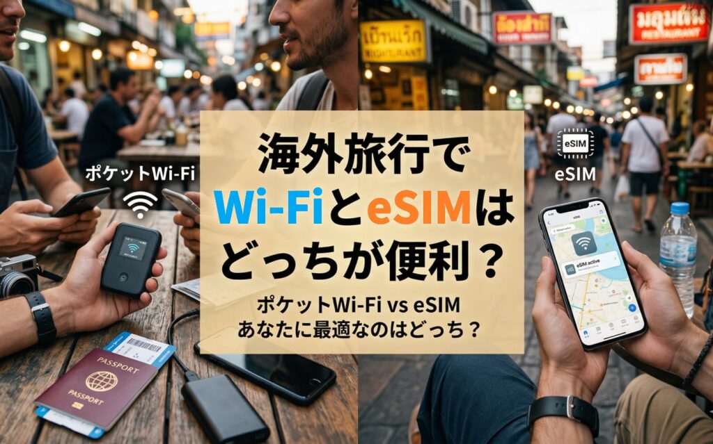 海外旅行でWi-FiとeSIMはどっちが便利？
