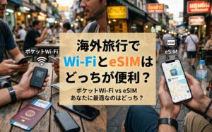 海外旅行でWi-FiとeSIMはどっちが便利？