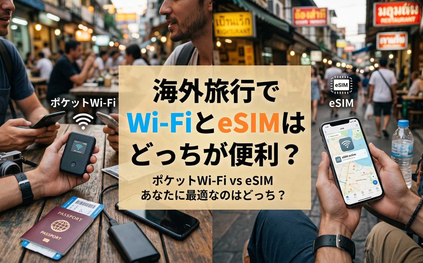 海外旅行でWi-FiとeSIMはどっちが便利？